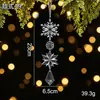 Pingente de Floco de Neve e Gelo Acrílico de Natal Cristal Transparente Espinho de Gelo Simulado Decoração de Árvore de Natal Ornamento Pendente