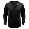 Comércio Exterior Henry Camiseta de Manga Longa Cor Lisa Outono e Inverno Masculina Europeia e Americana Transfronteiriça Amazon Casual Camisa Básica de Tricô