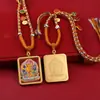 Tíbet Thangka Semi-Pintado a Mano Dorado Rugoso Pintado Ocho Santos Patronos Zodiaco Thangka Colgante Semi Samantabhadra Manjushri Buda Nacimiento