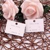 3.5*5cm blanco cartón para aretes gancho tarjeta para aretes puede colgar aretes embalaje tarjeta repujada tarjeta plata 925 tarjeta gruesa
