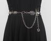 Retro esculpido estilo étnico boêmio metal cintura corrente sexy menina quente calças corrente corpo corrente feminina cintura-justa decoração