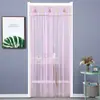 Cortina de Puerta Anti-Mosquitos Sin Taladro, Cortina de Gasa de Tela, Media Cortina de Encaje para Dormitorio, Cortina Divisoria, Cortina de Privacidad, Cortina Colgante para el Hogar para Todas las Estaciones, Producto Nuevo