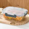 Juego de 8 Recipientes para Almuerzo, Aptos para Microondas, para Trabajadores de Oficina, Contenedores de Vidrio Personalizados al por Mayor para Almacenamiento de Alimentos