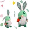 Nueva muñeca sin rostro de Pascua transfronteriza con orejas de conejo a cuadros, decoración de escritorio, decoraciones navideñas de conejo