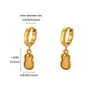 Pendientes Transfronterizos Europeos y Americanos de Sol y Luna, Pendientes Elegantes de Acero Inoxidable Chapado en Oro de 18 Quilates a la Moda, Venta Directa del Fabricante