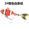 Señuelo Vibratorio Impreso en 3D Pequeño Remolino Spinner Metálico de Largo Alcance Señuelo Vibratorio para Pesca de Agua Dulce para Lubina