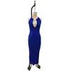 Moda Femenina Europea y Americana 2026 Producto de Exportación Transfronteriza: Vestido Largo Sexy de Metal con Escote en V y Espalda Descubierta, Ajustado