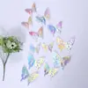 Mariposa Metálica Hueca 3D Mariposa de Simulación Estéreo Pegatinas de Decoración para el Hogar Color Mariposa de Comercio Exterior Pegatinas de Pared