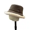 Nuevo Sombrero de Pescador de Felpa Estilo Coreano para Mujer, Versátil Otoño e Invierno, Forro Polar Grueso A prueba de Frío con Protección para las Orejas, Sombrero de Cubo