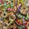 Anillos de Diamante Ufo de Macarrón Coloridos, Separadores de Anillo de Rueda de Cobre Puro, Cuentas Espaciadoras para Bolígrafo de Pulsera de Abalorios DIY, Accesorios de Joyería