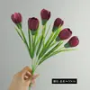 Flores Artificiales de Alta Gama, Tulipanes Artificiales, Ramos Decorativos, Arreglos para Bodas en Sala de Estar, Flores de Seda para Fotografía, Tulipanes Artificiales