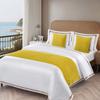 Borde de Cama Defensa Tela Sucia Moderno Simple Lujo Ligero Hogar Hotel Bandera de Cama Toalla de Pie de Cama Color Sólido Ropa de Cama Cubierta de Cama