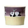 Taza de cerámica Moxi Fen Yin pintada a mano con bambú morado y panda, taza maestra de kung fu, juego de té de bambú para el hogar, taza de degustación de té