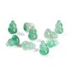 Accesorios de tallado de calabaza de jade de dragón natural de joyería Jingdian, accesorios de jade verde degradado con un solo agujero pasante DIY, venta al por mayor