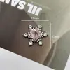 Accesorios de Aleación con Forma de Copo de Nieve Incrustado de Diamantes Estilo Coreano, Elegantes Joyas de Estrella de Seis Puntas, Accesorios Hechos a Mano de Gama Alta, Accesorios para el Cabello, Materiales para Fundas de Teléfono Móvil