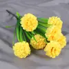 Flor de hortensia artificial de 7 cabezas flor de seda flor de plástico flor para exterior macizo de flores maceta surco para flores decoración exterior centro comercial flor decorativa