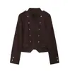 Moda feminina europeia e americana transfronteiriça AliExpress item mais vendido blazer casual elegante slim fit com ombreiras