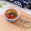 Modelo de Comida Mini Tigela Panela Quente Panela Quente Picante Costelas Macarrão Mochila Pingente Chaveiro Decoração