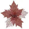 Productos Más Vendidos en Amazon Decoraciones Navideñas Multicolor Accesorios para Árbol de Navidad Flor Navideña Hueca con Polvo Dorado