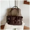 Bolso Tote de Piel de Vaca Mate, Gran Capacidad para Mujer, Bolso de Mano Vintage de Moda para el Trabajo, Bolso de Hombro Único de Gamuza