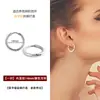 1 Par de Piercing de Orelha em Caixa, Brincos Versáteis de Aço Inoxidável Aço Titânio, Piercing de Orelha Simples e Personalizado Brincos de Fio Redondo