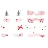 Tiktok Influencer Maquillaje Navideño Tatuaje Pegatinas Copo de Nieve Rubor Fiesta Creativo Lindo Dulce Dibujos Animados Pegatinas