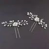 Horquilla de Novia para el Cabello en Oro y Plata con Perla Blanca Horquilla Europea y Americana Accesorios de Estilismo para Vestido de Novia