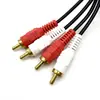 Línea AV dos pares de dos Línea Lotus 2RCA cable de audio para computadora TV altavoz amplificador de potencia