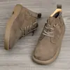 Zapatos de Cuero Ligeros con Cordones de Piel de Primera Capa para Hombre, Zapatos Casuales para Exteriores, Zapatos de Cuero de Moda con Suela Blanda para Hombre