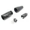 Rean 3P XLR Macho Enchufe de Audio XLR Micrófono XLR Rosca Interna Conector Macho de Tres Núcleos