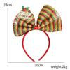 Diadema Decorativa de Lazo Navideño Accesorios para el Cabello para Fiesta de Navidad para Adultos y Niños Diadema con Adorno de Copo de Nieve a Rayas Rojas y Verdes