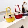 Bolsa de regalo portátil de mano Xipu tejida con arcoíris, bolsa tejida con cuerda de algodón, bolsa de nube tejida con hilo de algodón, bolsa tejida para regalo de mano