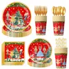 Nuevos Suministros para Fiesta Temática Navideña Cascanueces Vajilla Decoración Ambiente de Fiesta Montaje Accesorios Pancarta Mantel
