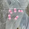 Explosivo Preto Couro Kitty Cat Series Bow Nail Art Jóias Verão Doce Pequeno Bow Tie Nail Resina Jóias