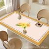 Toalha de mesa de luxo Nordic Light em estilo doméstico à prova d'água, à prova de óleo, lavável, anti-escaldante, toalha de mesa de centro, corte de PVC