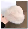 Chapéu de Balde de Pelúcia Quente de Inverno com Proteção para as Orelhas para Homens e Mulheres, Chapéu de Pescador à Prova de Vento e Frio Estilo Vento do Nordeste Mongol, Chapéu Mongol Versátil Estilo Coreano