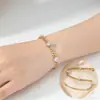 Pulseira Meichen Europeia Americana Cor Dourada 18K Resistente à Cor para Mulheres Simples Versátil Ins Personalidade Moda Luxo Leve Joias Transfronteiriças