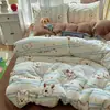 Conjunto de Cuatro Piezas de Leche Polar A-Class Fresco y Lindo para Bebés y Niños, Funda de Edredón Individual Espesa Cálida de Invierno, Conjunto de Tres Piezas para Dormitorio de Estudiantes