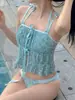 2025 Nuevo Bikini de Falda Dividida Triángulo para Mujer que Cubre el Vientre Aspecto Adelgazante Traje de Baño para Resort de Playa Aguas Termales [Envío Directo]