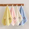 Toalla Infantil de Dibujos Animados de Terciopelo de Coral para la Cara Absorbe Agua y No Suelta Pelo Suave Toalla Facial para Bebé Guardería Toalla Pequeña