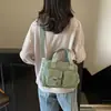 Bolso de Mano Cuadrado Pequeño Informal Estilo Coreano para Mujer, Nuevo Bolso Cruzado Versátil de Moda de un Solo Hombro, Bolso Almohada de Tela de Nylon con Múltiples Bolsillos
