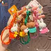 Baimao Original Miffy Conejo Miffy Llavero Colgante Moda Femenina Muñeca Muñeca Llavero Anillo Colgante para Mochila Escolar
