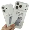 Capa Espacial Transparente Adequada para iPhone Apple 17/17 Promax Anti-Queda e Durável TPU Furo Fino Capa de Celular