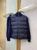 Chaqueta con capucha de punto patchwork bordado M Mengjia para hombre, cálida, moderna, ajustada, casual