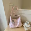 Bolsa grande de capacidade estilo despojado para mulheres, novo modelo 2026, versátil para o dia a dia, bolsa de tecido de ombro único ou transversal, bolsa tote para estudantes universitários