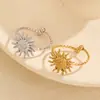 Anillo de Acero Inoxidable Dorado de Moda Europea y Americana para Mujer, Lujo Ligero de Gama Alta Chapado en Oro de 18K Sol Versátil Anillo Abierto