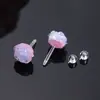 Pendientes de resina de rosa azul transparente exquisitos simples dulces no alérgicos pendientes moda accesorios para orejas versátiles