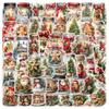 50 pegatinas navideñas para botellas, pegatinas creativas, material para manualidades, regalos navideños, botellas de vidrio decorativas.