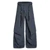 Pantalones de pierna ancha unisex retro vintage a cuadros de pierna recta lavados desgastados de alta gama para moda transfronteriza