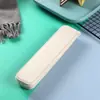 Caja Portátil para Vajilla Tenedor Cuchara Palillos Caja de Almacenamiento de Tres Piezas Popote Estudiante Caja Plegable de Plástico Logo Imprimible